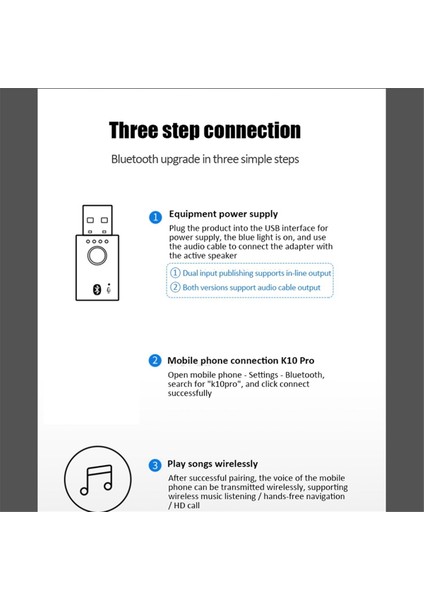 4'ü 1 Arada Kablosuz USB Bluetooth 5.0 Adaptörü 3,5 mm Jak Aux Bt Alıcısı (Yurt Dışından)