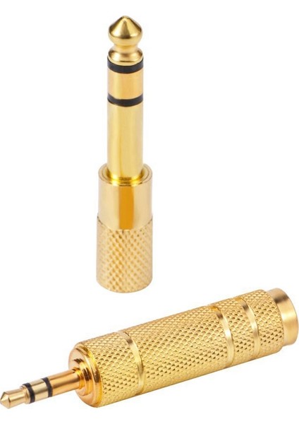 Kulaklık Adaptörü 6,35 mm Erkek - 3,5 mm Dişi Stereo Adaptör (Yurt Dışından)