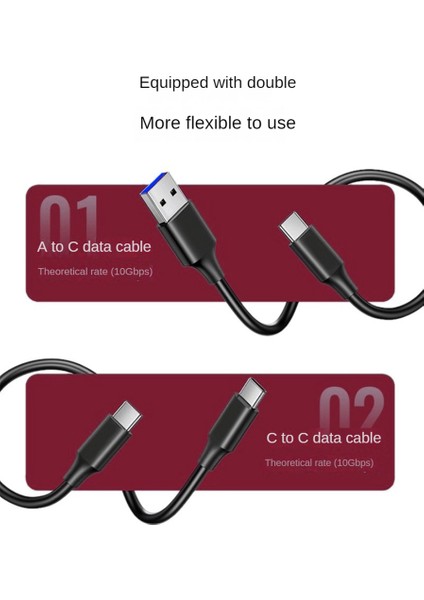 M.2 Nvme Sata SSD Harici Muhafaza Tipi-C Usb3.1 Gen2 10 Gbps SSD Durumda Çift Protokol SSD Sabit Disk Kutusu SSD 2230 Için (Yurt Dışından)