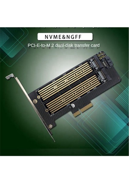 M.2 Nvme Ngff Ssd'den Pcıe X4 X8 Sata Çift Disk Adaptörü Genişletme Kartına (Yurt Dışından)