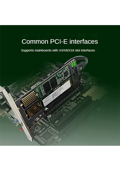 M.2 Nvme Ngff Ssd'den Pcıe X4 X8 Sata Çift Disk Adaptörü Genişletme Kartına (Yurt Dışından)