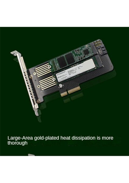 M.2 Nvme Ngff Ssd'den Pcıe X4 X8 Sata Çift Disk Adaptörü Genişletme Kartına (Yurt Dışından)