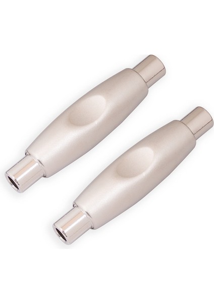 2 Adet Mono Ses Bağlayıcı Adaptör Saight Dönüştürücü, Gümüş (Yurt Dışından)