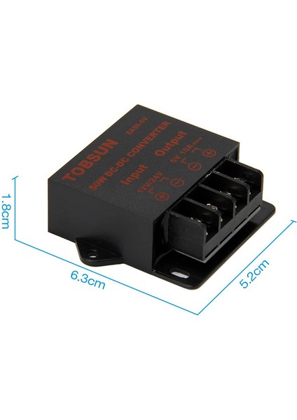 24V/12V - 5V 10A 50W Araç Güç Kaynağı Güç Dönüştürücü Dc Dönüştürücü (Yurt Dışından)