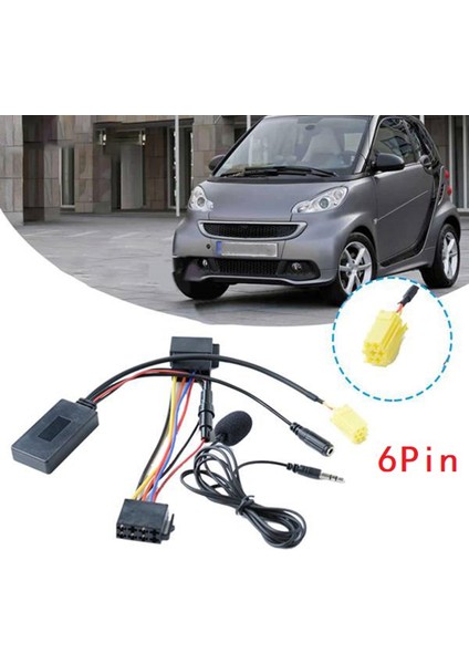 6pin Araç Bluetooth Ses Adaptörü Mıc Handsfree Aux Kablosu (Yurt Dışından)