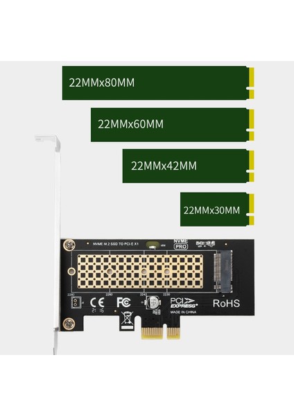 M2 Nvme Yükseltme Kartı M2 Nvme'den WIN10 Için Pcie X1 Yükseltme Kartına (Yurt Dışından)