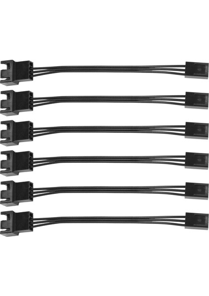6 Adet 4pin Pwm - 3pin Standart Fan Adaptör Kablosu (Yurt Dışından)