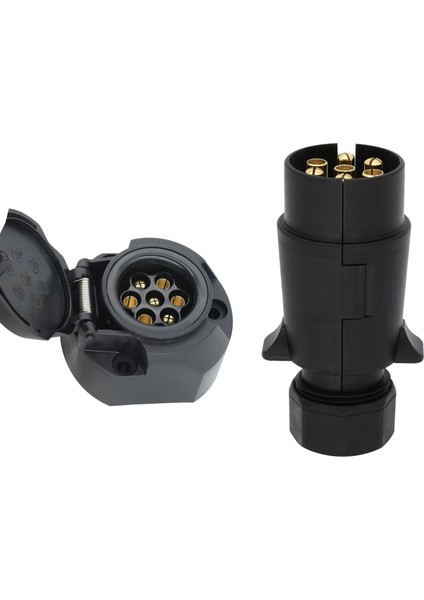 Araba 12V Için 7 Pin Avrupa Kanat Soketi + Fiş Çekme Çubuğu Konektörü (Yurt Dışından)