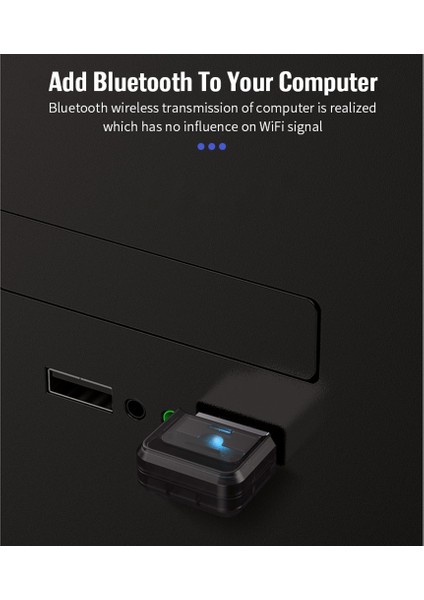 USB Bluetooth 5.0 20M Kablosuz Adaptör Fare Klavye Alıcısı Bluetooth Dongle Kulaklık Pc Dizüstü Ses Alıcısı Mavi (Yurt Dışından) fiyatları