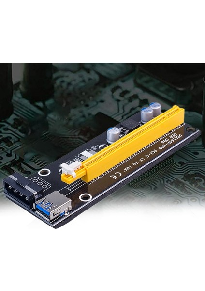 Adet VER006 Pcı-E Adaptör Kartı PCIE1X - 16X 4pın Görüntü Adaptör Panosu USB 3.0 Uzatma Kablosu Btc Madencilik Için (Yurt Dışından) modelleri