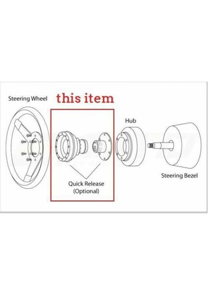 6 Delikli Direksiyon Simidi Göbeği Için Direksiyon Yükseltme Adaptörü Evrensel Direksiyon Hızlı Bırakma Braketi Siyah (Yurt Dışından)