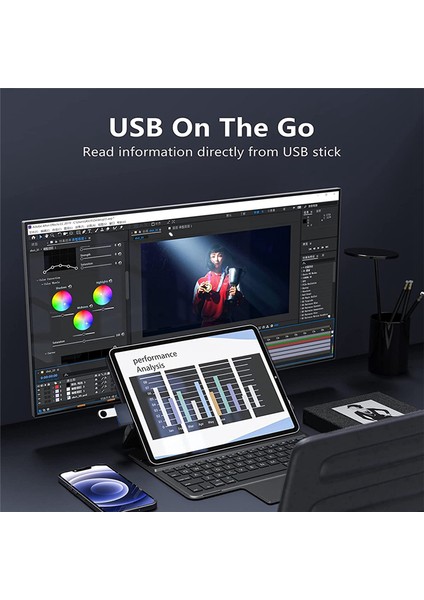 C Tipi Adaptör 2'si 1 Arada Hub Adaptörü Usb3.0 5gbps Hub (Yurt Dışından)