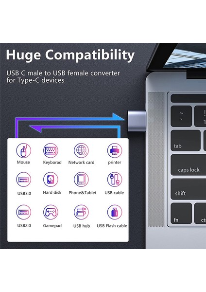 C Tipi Adaptör 2'si 1 Arada Hub Adaptörü Usb3.0 5gbps Hub (Yurt Dışından)