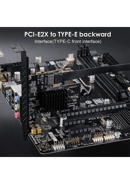 Pcı-E 2x - Usb3.1 A-Key Gen2 Ön Tip-E Genişletme Kartı (Yurt Dışından)