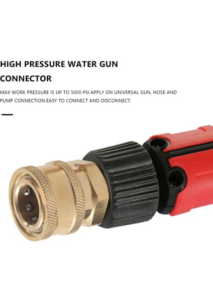 Basınçlı Yıkama Makinesi Adaptör Seti, M22-14 Döner + 3/8 Inç Fiş, 5000 Psı (Yurt Dışından) modelleri