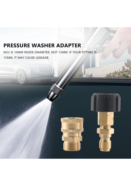 Basınçlı Yıkama Makinesi Adaptör Seti, M22-14 Döner + 3/8 Inç Fiş, 5000 Psı (Yurt Dışından) fırsatları