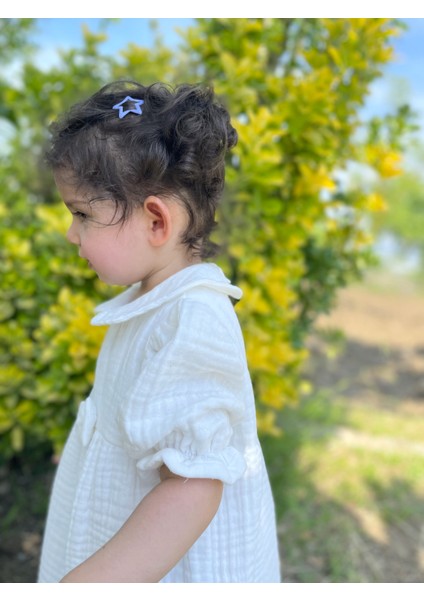 4 Kat Müslin Kısa Kollu Yazlık Çocuk Elbise