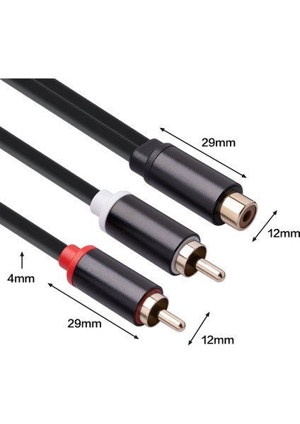 Rca Kablosu 2 Rca Erkek - 1 Rca Dişi Adaptör Ses Kablosu Aux Kablosu (Yurt Dışından) modelleri
