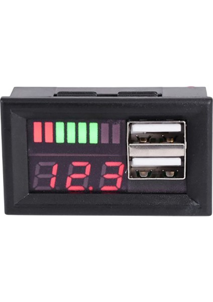 Araba USB 5V 2A Çıkışı Için 12V Dijital Voltmetre Gerilim Akü Paneli (Yurt Dışından)