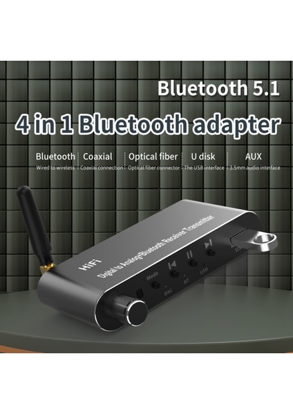 Bluetooth 5.1 Verici Alıcı Ses Adaptörü Koaksiyel/optik Adaptör Uzaktan Kumandalı Dijitalden Analoga Dönüştürücü (Yurt Dışından) modelleri