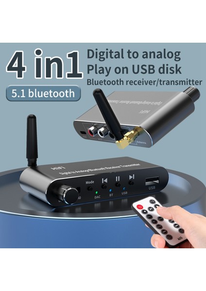 Bluetooth 5.1 Verici Alıcı Ses Adaptörü Koaksiyel/optik Adaptör Uzaktan Kumandalı Dijitalden Analoga Dönüştürücü (Yurt Dışından) indirimleri
