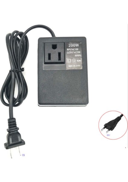 200W Gerilim Dönüştürücü 110V 220V Trafo Trafo Gerilim Dönüştürücü Seyahat Adaptörü Invertör Ab Tak (Yurt Dışından)