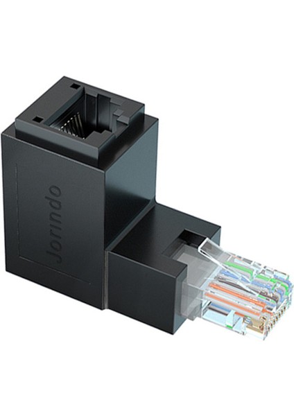 RJ45 Erkek - Dişi Ethernet Adaptörü Ağ Genişletici 90 Derece Bükme Için CAT5E Cat6 Cat8 Ethernet Kablo Konektörü (Yurt Dışından)