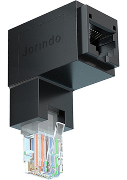 RJ45 Erkek - Dişi Ethernet Adaptörü Ağ Genişletici 90 Derece Bükme Için CAT5E Cat6 Cat8 Ethernet Kablo Konektörü (Yurt Dışından)