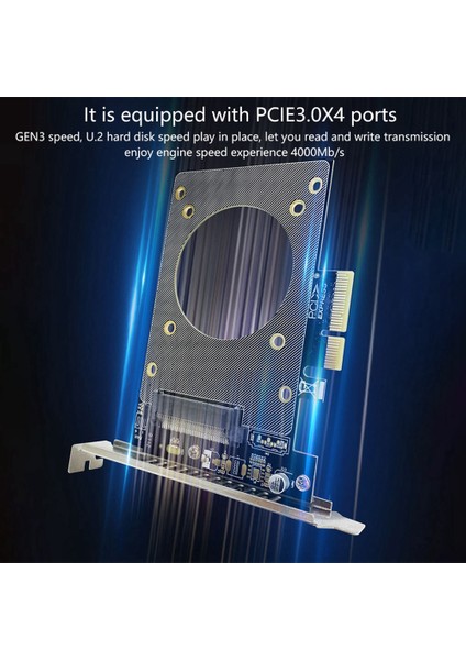 PH46 U2 SFF-8639 Dönüş Pcıe X4 Genişletme Kartı U2 Pcıe X4-U.2 Yükseltici Kart SFF-8639 Gen4 SSD (Yurt Dışından)
