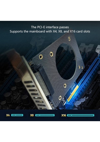 PH46 U2 SFF-8639 Dönüş Pcıe X4 Genişletme Kartı U2 Pcıe X4-U.2 Yükseltici Kart SFF-8639 Gen4 SSD (Yurt Dışından)