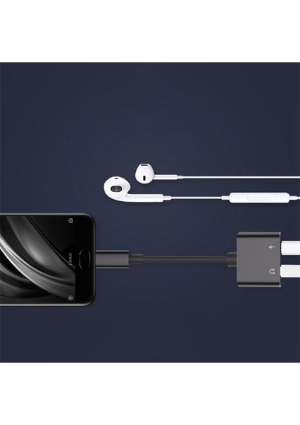 2'si 1 Arada Type-C - 3,5 mm Kulaklık Jakı Adaptörü/konektörü Şarj Cihazı Gümüş (Yurt Dışından)