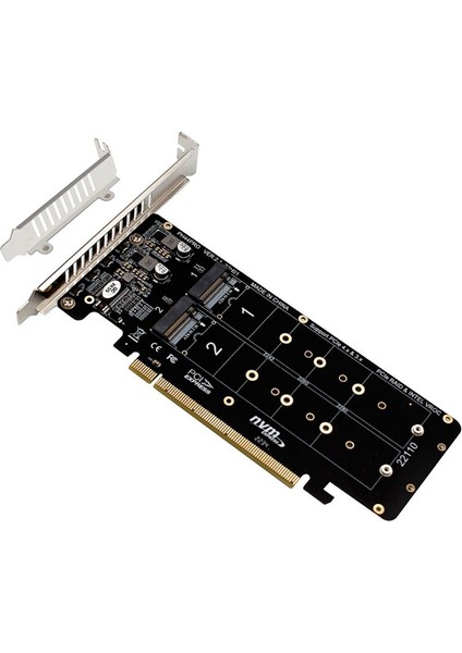 Pcıe 4.0 Çift Diskli PCIEX16 - M.2 M-Key Nvme SSD Genişletme Kartı (Yurt Dışından)