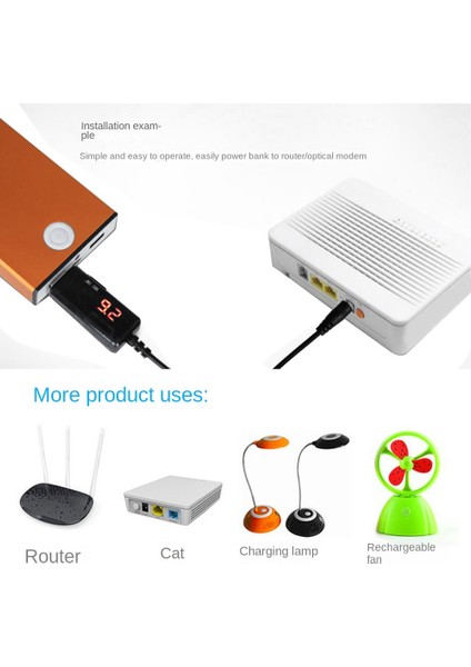 USB Dc 5V 9V 12V Güç Kablosu Rota Şarj Wıfı Adaptör Tel USB Boost Modülü Dönüştürücü Powerbank USB Üzerinden (Yurt Dışından)