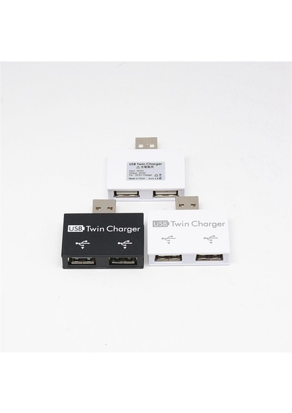 Taşınabilir Mini USB Hub'dan 2 Bağlantı Noktalı Şarj Aleti Hub Adaptörüne Beyaz (Yurt Dışından)