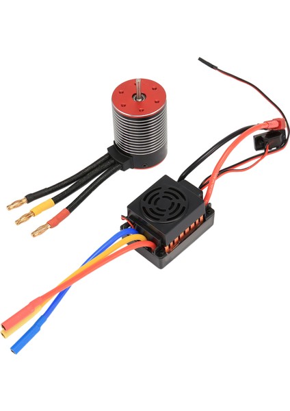 3650 5200KV Fırçasız Motor ve 60A Fırçasız Esc Su Geçirmez 1:10 1/10 Rc Kamyon Araba Tekne Modeli (Yurt Dışından)