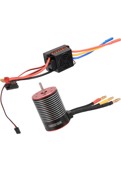 3650 5200KV Fırçasız Motor ve 60A Fırçasız Esc Su Geçirmez 1:10 1/10 Rc Kamyon Araba Tekne Modeli (Yurt Dışından)