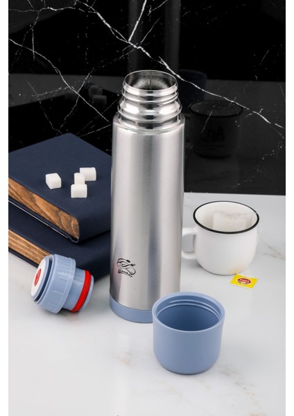 0,75 ml Çift Kat Paslanmaz Çelik 750 ml Termos ( Çay Kahve Piknik Kamp Outdoor Ofis Otel Kafe Okul Mama ) fırsatları