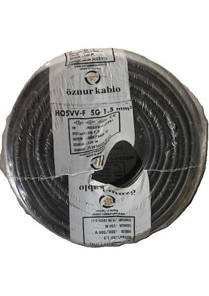 5x1,5 Ttr Kablo Siyah