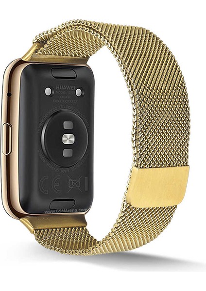 Huawei Watch Fit Uyumlu Krd-01 Metal Kordon Zore - Gold fırsatları