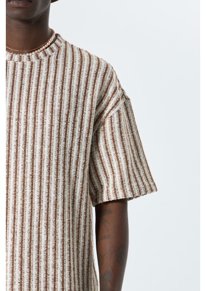 %100 Pamuk Oversıze Şort T-Shırt Takım Kahve fırsatları