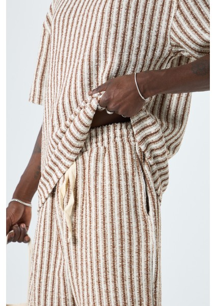 %100 Pamuk Oversıze Şort T-Shırt Takım Kahve indirimleri