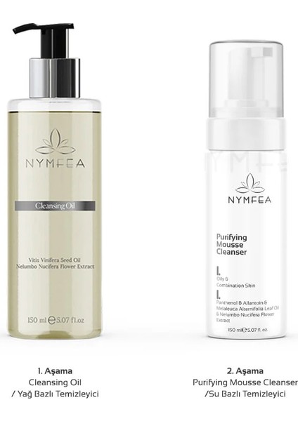 Çift Aşamalı Temizlik Seti-Yağlı ve Karma Cilt (Cleansing Oil)