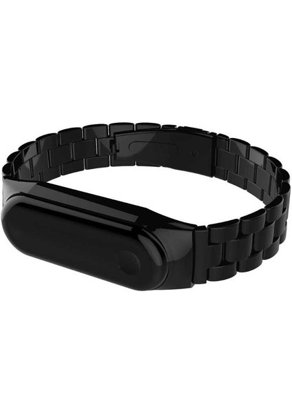 Xiaomi Mi Band 4 Uyumlu Krd-05 Metal Kordon Zore - Siyah