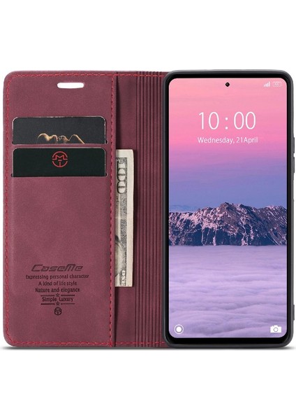 Xiaomi Redmi Not 12 Için Flip Case 4g Manyetik Kapatma Darbeye Vaka Pu (Yurt Dışından)