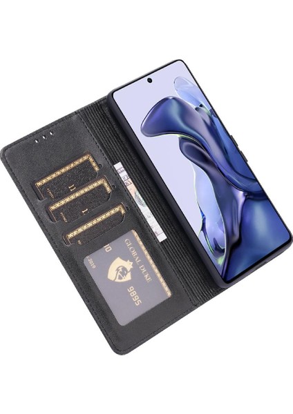 Cüzdan Kılıf Için Xiaomi 11T/11T Pro Kart Tutucu Tüm Yuvarlak Koruma (Yurt Dışından)