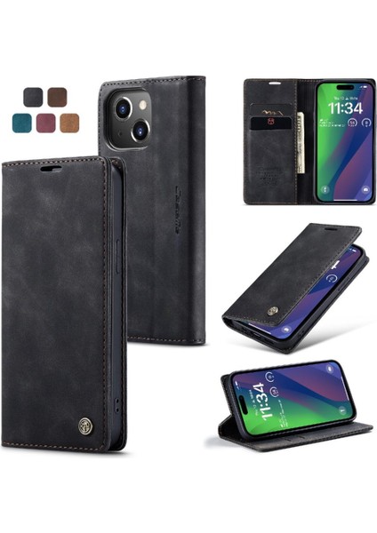 Iphone 15 Için Flip Case Manyetik Kapatma Darbeye Vaka Kart Yuvası Flip Pu (Yurt Dışından) indirimleri