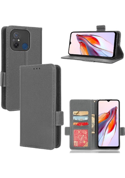 Xiaomi Redmi 12C Kart Yuvaları Tutucu Cüzdan Pu Deri Yan Toka (Yurt Dışından)