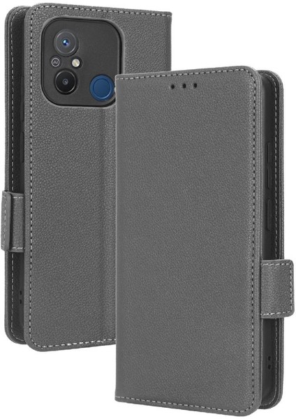 Xiaomi Redmi 12C Kart Yuvaları Tutucu Cüzdan Pu Deri Yan Toka (Yurt Dışından)