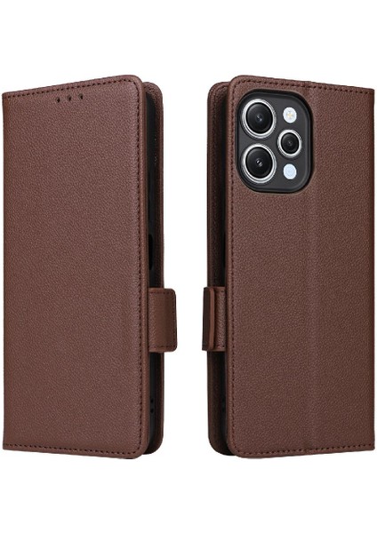 Xiaomi Redmi Için 12 4g Yan Toka Pu Deri Manyetik Kart Yuvaları (Yurt Dışından)