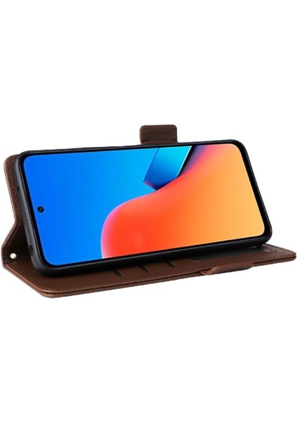 Xiaomi Redmi Için 12 4g Yan Toka Pu Deri Manyetik Kart Yuvaları (Yurt Dışından)
